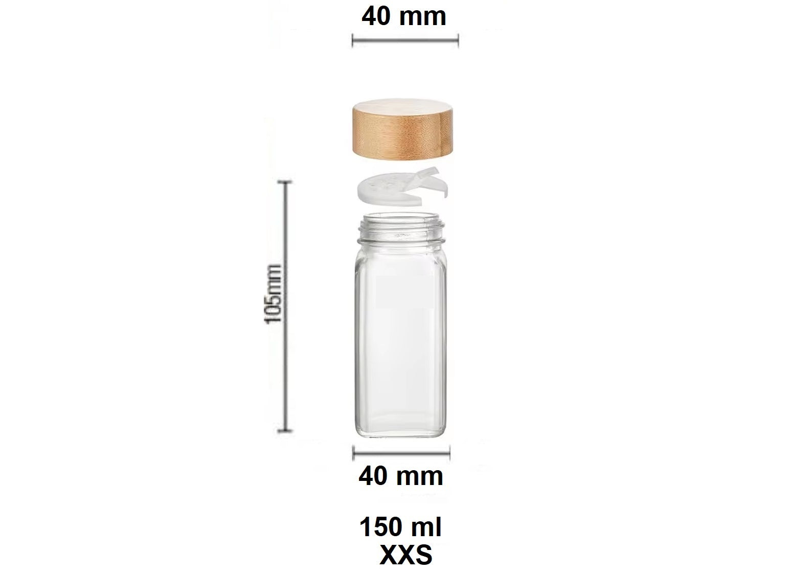 Frascos com tampa de madeira Colipo